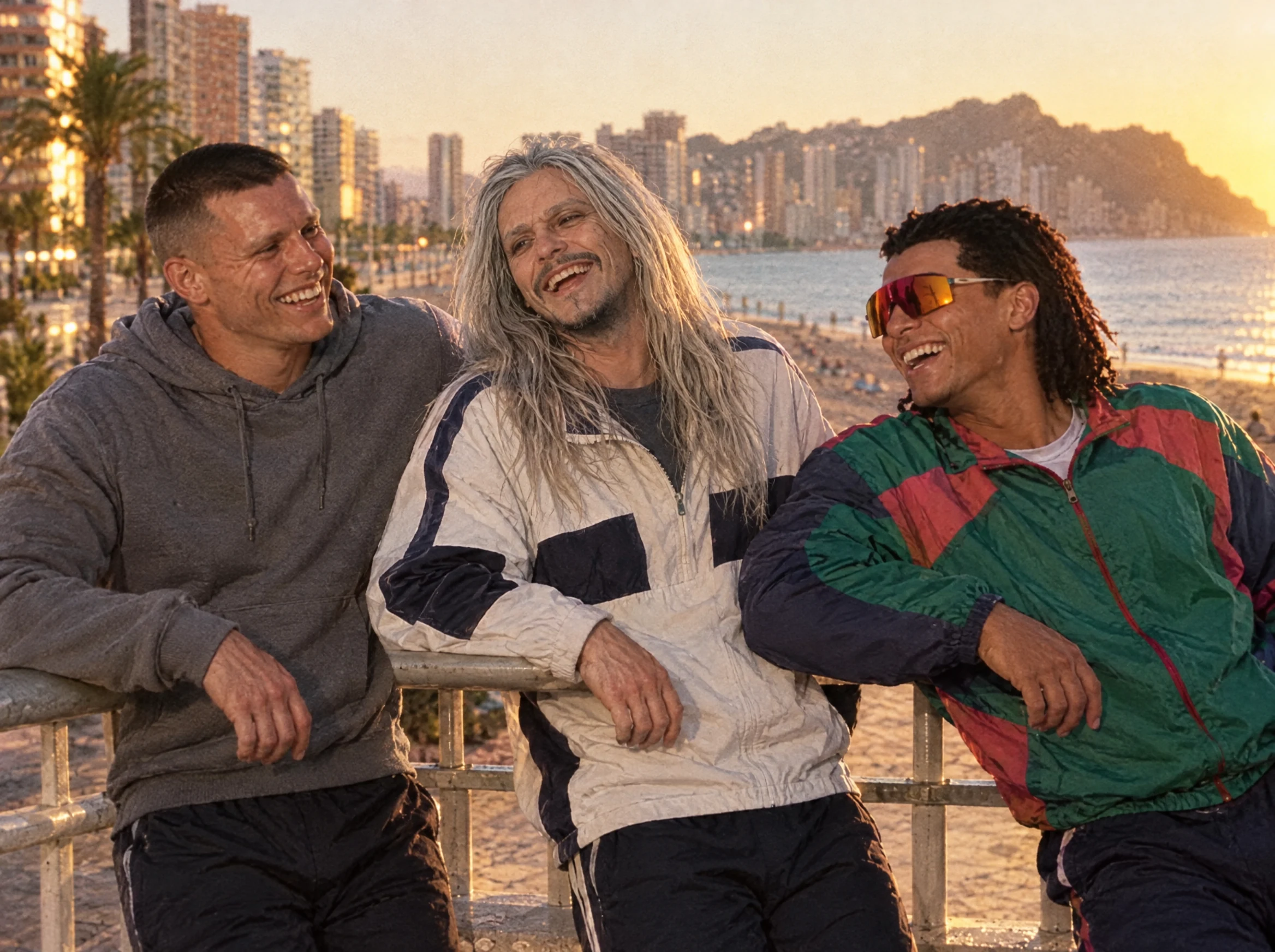 Milnern, Dragetemmeren og Per Ronny deler et øyeblikk på en tur til Benidorm